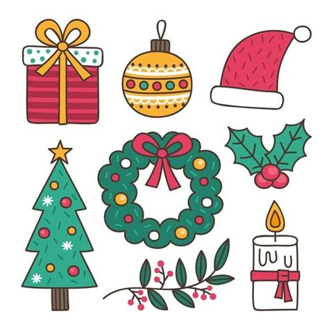 Colección de elementos navideños de ilus Free Vector Freepik