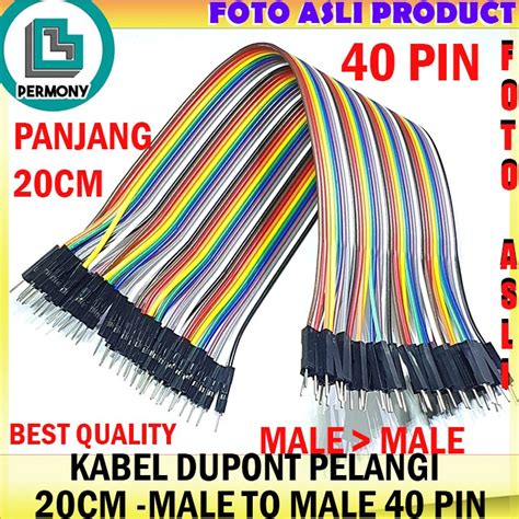 Jual Kabel Jumper Pelangi 20cm 40pin Dupont Cable Rainbow 40 Pin 20 Cm