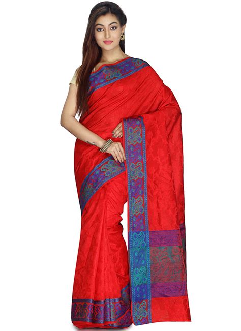 Shop Online Art Silk Red Weaving Designer Traditional Saree