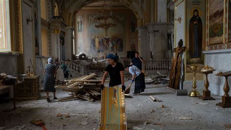 Odessa Ukraine Verklärungskathedrale zweimal zerstört erst von