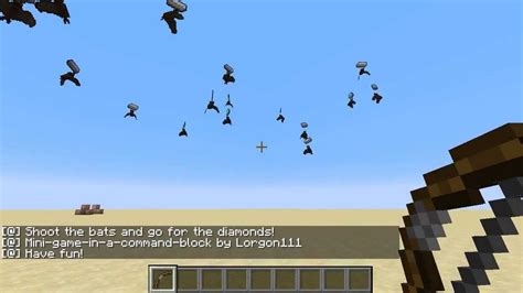 Minecraft Bat Shooting Mini Game Using Just A Single Vanilla Command