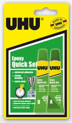 Klej Epoksydowy Epoxy Quick Set UHU 2x10 Ml Blister