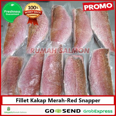 Jual Fillet Ikan Kakap Merah Tanpa Tulang Red Snapper Fillet 500