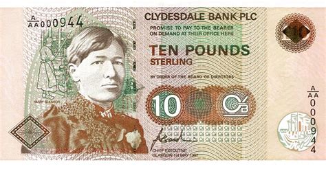 10 Pounds Clydesdale Bank Escocia Numista