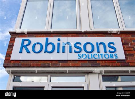 Robinsons Solicitors Canterbury Uk Sign Stock Photo Alamy