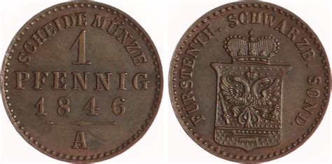 Schwarzburg Sondershausen Pfennig A G Nther Friedrich Carl Ii