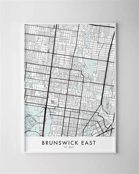Melbourne – Brunswick East Map Print - Chelsea Chelsea