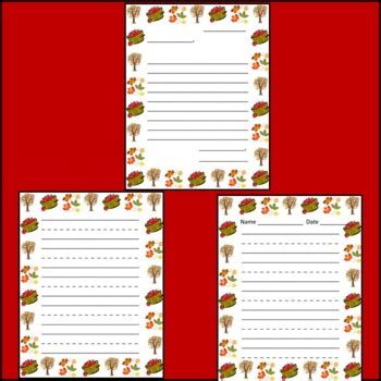 Fall Writing Paper Templates By Wolf Classroom Tpt