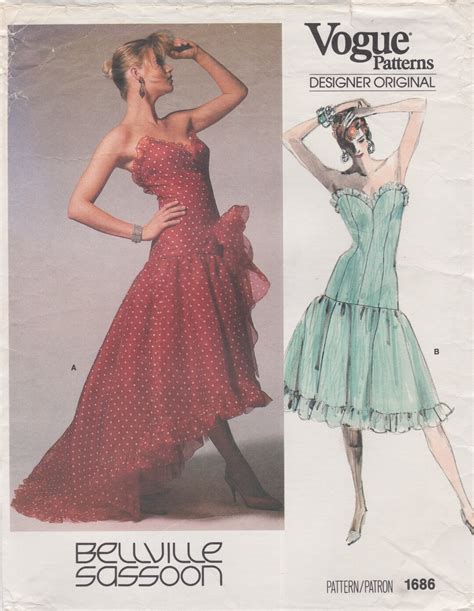 Vogue Vintage Designer Sewing Pattern By Bellville Sassoon