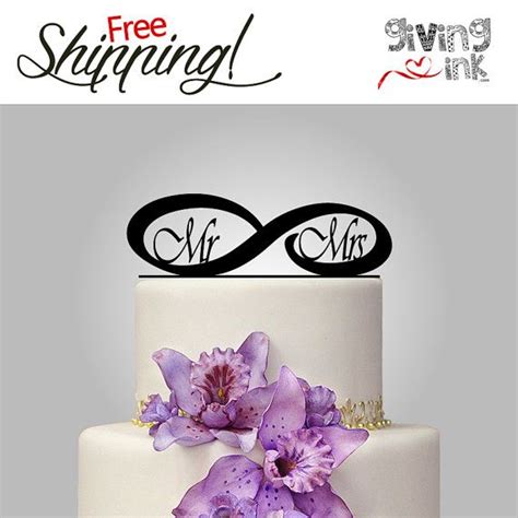 Infinity Mr And Mrs Cake Topper Personalized Wedding Cake Toppers On