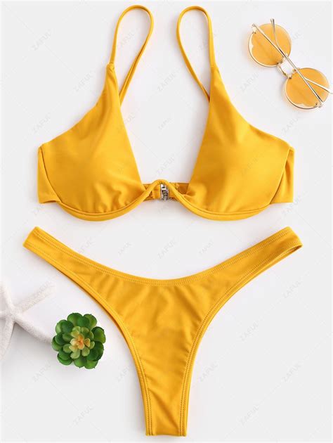 Damen Bikinis Bikini Sets Hochdr Ckender Tiefer Badeanzug Eur