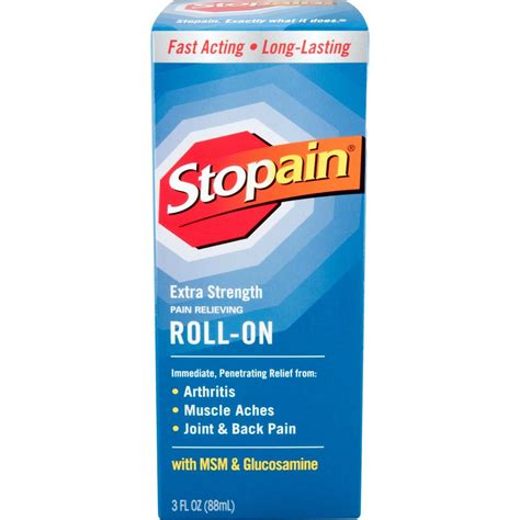 Stopain Extra Strength Pain Relieving Roll On Fl Oz Health Care