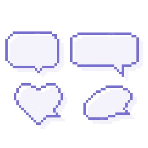 Pixel Text Box PNG Transparent, Pixel Art Text Box Purple Cute, Pixel ...