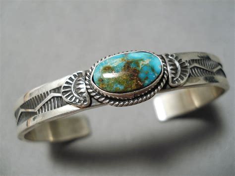 Sensational Native American Navajo Royston Turquoise Sterling Silver B