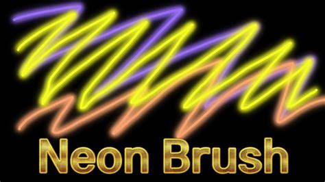 Photoshop Tutorial How To Create A Neon Brush Youtube