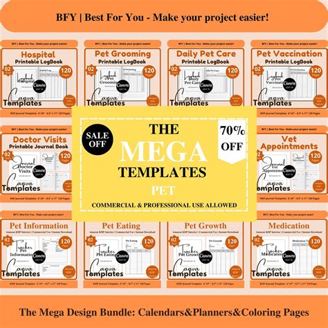 The Mega Design Bundle Pet Templates Printable Pet Templates