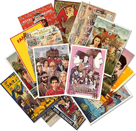 Piezas De Wes Anderson Movie Poster Collage Kit Moonrise Kingdom