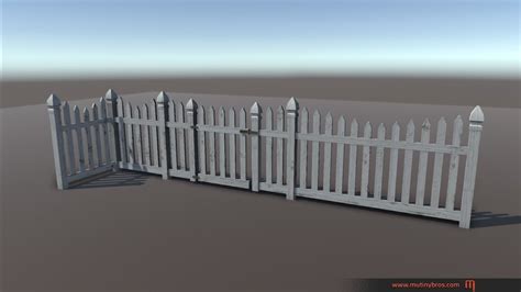 3d Model Pbr Modular Fence Pack Vr Ar Low Poly Cgtrader