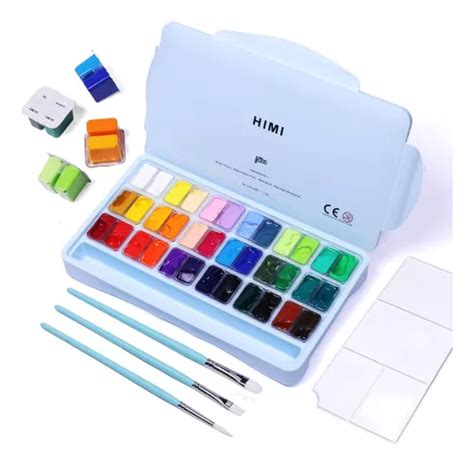 Himi Juego De Pintura Gouache Colores Con Pinceles Mercadolibre