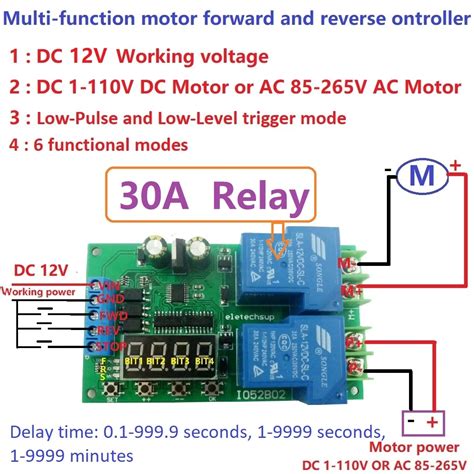 V A Multifunction Dc Ac Motor Controller Relay Board Forward