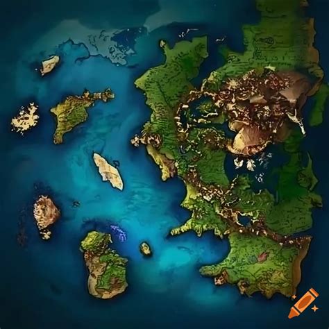 2d Map Of A Fantasy World On Craiyon