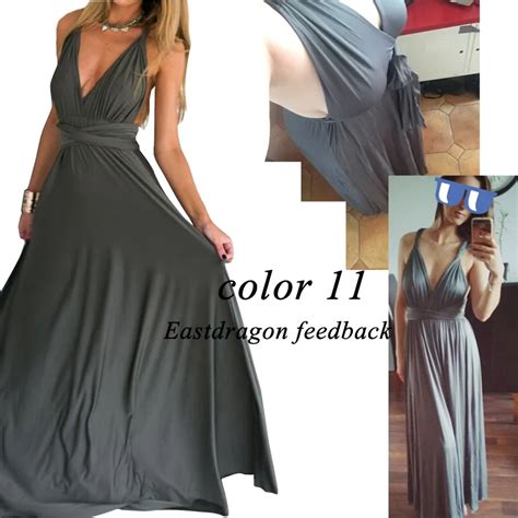 Sexy Women Multiway Wrap Convertible Boho Maxi Club Red Dress Bandage