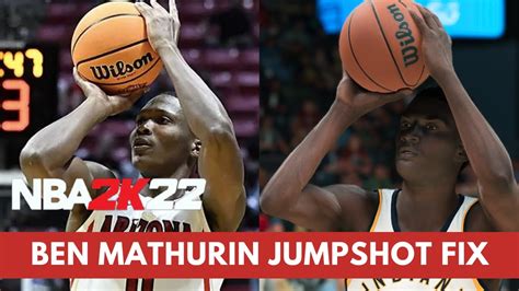 Bennedict Mathurin JUMPSHOT FIX NBA 2K22 YouTube