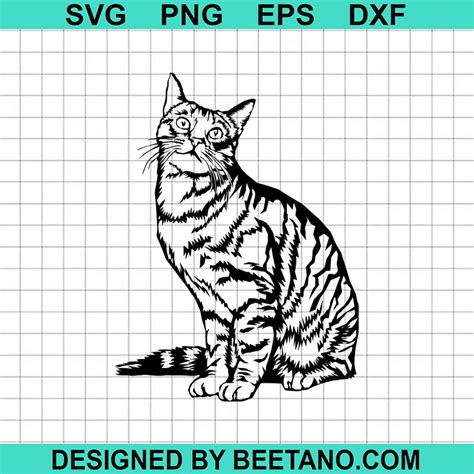 Tabby Cat SVG, Cat Lover SVG, Cute Cat SVG