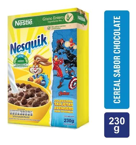 Cereal Nesquik Nestle Marvel Sabor Chocolate X 230 Gr