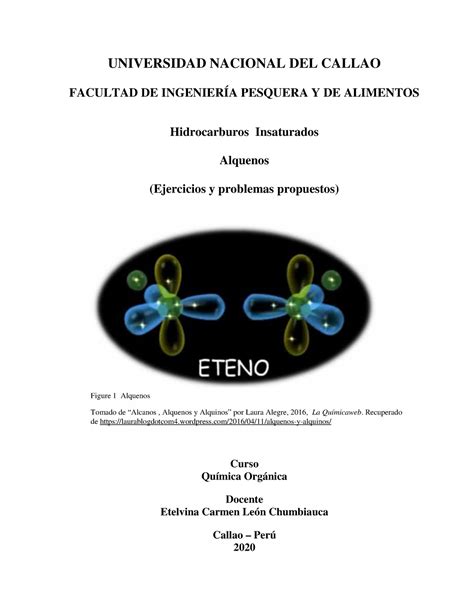 Alquenos Separata 2020 UNIVERSIDAD NACIONAL DEL CALLAO FACULTAD DE