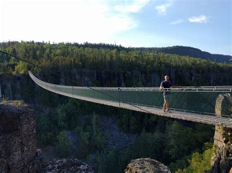 Eagle Canyon Suspension Bridge - Lake Superior Circle Tour