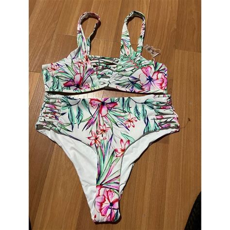 Tinibikini Swim Tini Bikini Set Womens Side Shirred Bikini Bottom