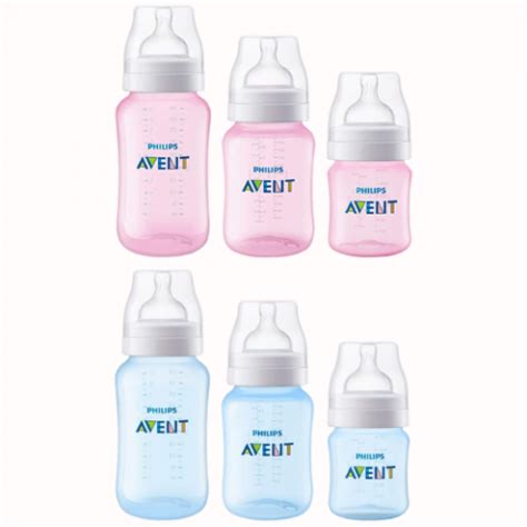 Kit 3 Mamadeiras Classic Anticólica 125 260 330ml Philips Avent Azul ou