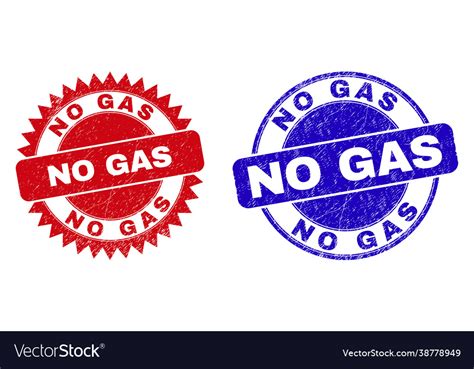 No Gas Rounded And Rosette Seals With Unclean Vector Image