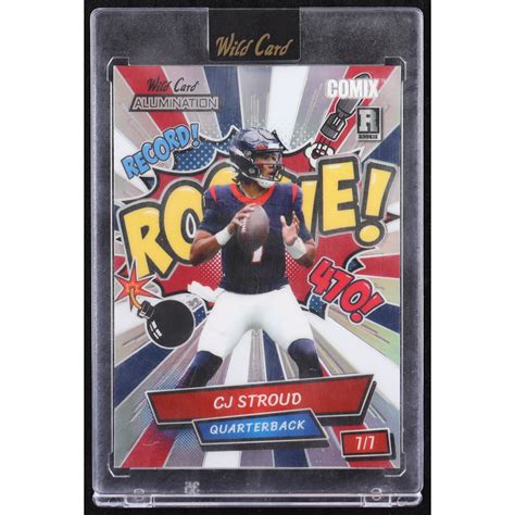 Cj Stroud Wild Card Alumination Comix Red White And Blue Silver