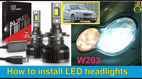 How To Install LED Headlights On The W203 C Class Mercedes Step By