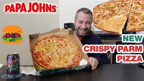 The Cheesiest Pizza Ever Papa Johns New Crispy Parm Pizza Review