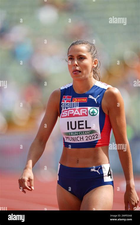 Amalie IUEL participating in the 400 meters hurdles of the European ...