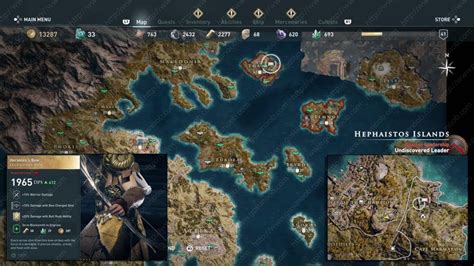 Ac Odyssey Herakles Bow Legendary Chest Location Map Video Game News And Guides