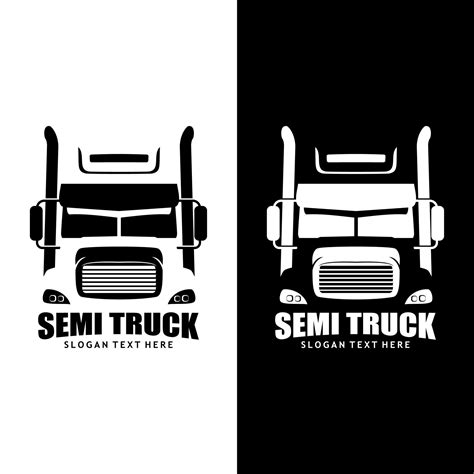 semi truck logo design vector 4551465 Vector Art at Vecteezy