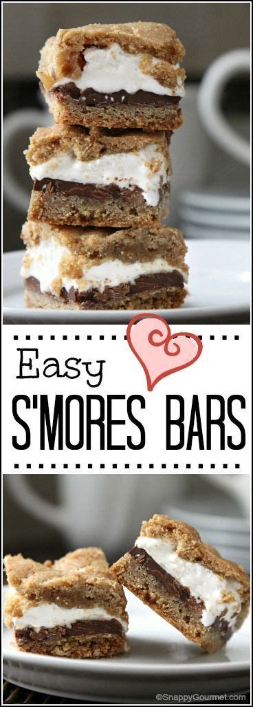 Easy S Mores Bars Cookie Recipe Snappy Gourmet Potluck Recipes