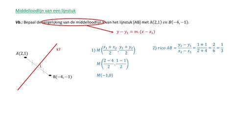 Vergelijking Van De Middelloodlijn Van Een Lijnstuk Opstellen YouTube