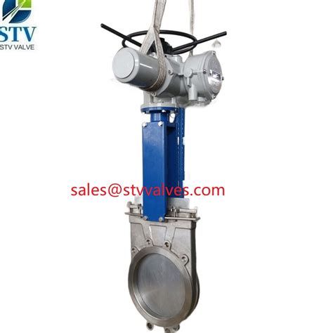 Electric Bidirectional Knife Gate Valve Wafer Type Lb China