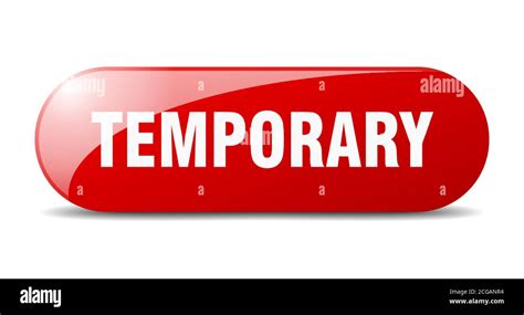 temporary button rounded glass sign sticker banner stock vector