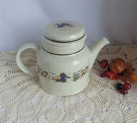 Royal Doulton Harvest Garland Teapot Full Size Vintage Royal Etsy