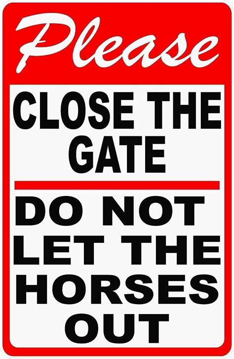 Aluminum Metal Sign Tin Signs 12x16inches Please Close The