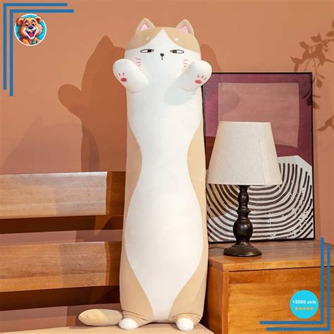 Peluche De Chat Long Coussin De C Lin En Livraison Gratuite