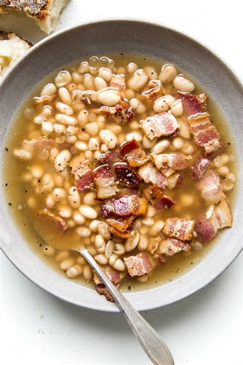 The Modern Proper | White Bean Soup with Bacon