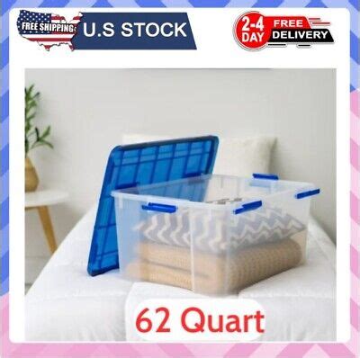 Iris Usa Quart Weatherpro Gasket Clear Plastic Storage Box With