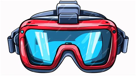 Futuristic Fpv Goggles Technology Cartoons Vector Illustration